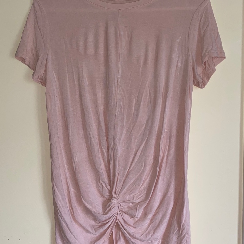 Art class light pink tie front top Tshirt XS